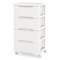 Costway 1/2 PCS 5-Drawer Plastic Rolling Storage Cart with 4 Universal Wheels Dresser Cabinet